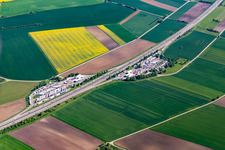 Aerial photograpy of A81 Neckarburg West service area in Dietingen in the state Baden-Wuerttemberg, Germany