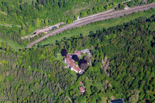 Aerial view of Franz Count of Bissingen in Dietingen in the state Baden-Wuerttemberg, Germany