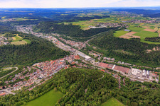 From the southwest in Oberndorf am Neckar in the state Baden-Wuerttemberg, Germany