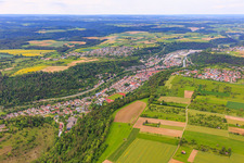 From the south in Sulz am Neckar in the state Baden-Wuerttemberg, Germany