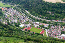 Albeck Stadium and Sololei Leisure Pool in Sulz am Neckar in the state Baden-Wuerttemberg, Germany