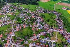 Village view from the north in Dornhan in the state Baden-Wuerttemberg, Germany