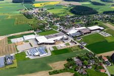Aerial view of GFV Closure Technology GmbH in the district Peterzell in Alpirsbach in the state Baden-Wuerttemberg, Germany