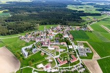 Aerial view of St. Francis Foundation Heiligenbronn in the district Heiligenbronn in Schramberg in the state Baden-Wuerttemberg, Germany