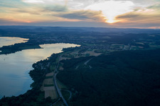 Mettnaupark in the evening in Radolfzell am Bodensee in the state Baden-Wuerttemberg, Germany