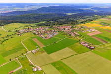 From the south in the district Brittheim in Rosenfeld in the state Baden-Wuerttemberg, Germany