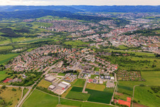 Overview of the town from the northwest in Balingen in the state Baden-Wuerttemberg, Germany
