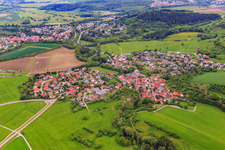 From the southwest in the district Zimmern in Bisingen in the state Baden-Wuerttemberg, Germany
