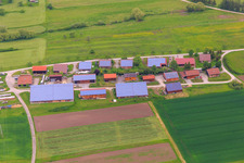 Bird nesting box for wooden sheds with PV roofs in Rangendingen in the state Baden-Wuerttemberg, Germany