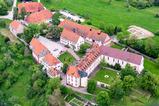 Kirchberg Monastery (Berneuchen House) in Sulz am Neckar in the state Baden-Wuerttemberg, Germany from above