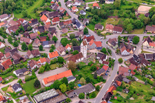 Remigus Church and Primary School in the district Bergfelden in Sulz am Neckar in the state Baden-Wuerttemberg, Germany