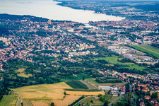 From the northwest in the district Wollmatingen in Konstanz in the state Baden-Wuerttemberg, Germany