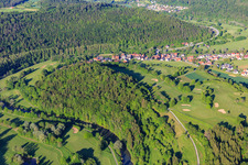 Aerial view of Hotel Schloss Weitenburg in the district Börstingen in Starzach in the state Baden-Wuerttemberg, Germany