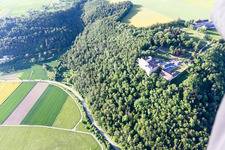 Oblique view of Hotel Schloss Weitenburg in the district Börstingen in Starzach in the state Baden-Wuerttemberg, Germany