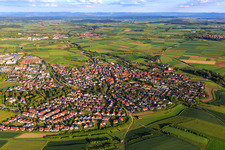 Town View of the streets and houses of the residential areas in Gueltstein in the state Baden-Wurttemberg, Germany