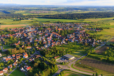 Aerial view of From the north in the district Hochdorf in Nagold in the state Baden-Wuerttemberg, Germany