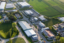 Aerial photograpy of Industrial area Industriestraße in Horb am Neckar in the state Baden-Wuerttemberg, Germany