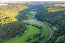 Aerial photograpy of Neckar Valley in Sulz am Neckar in the state Baden-Wuerttemberg, Germany
