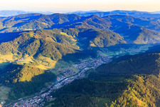 From the northeast in Hausach in the state Baden-Wuerttemberg, Germany