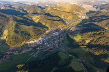 Industrial and commercial area Hinterer Bahnhof in Hausach in the state Baden-Wurttemberg, Germany