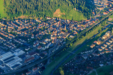 Overview of locations in the Kinzig Valley from the east in Hausach in the state Baden-Wuerttemberg, Germany