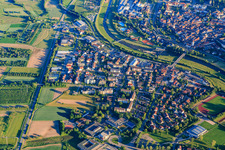 View of the Kinzig Valley from the south, including the Kinzig Valley Hall in the district Einach in Gengenbach in the state Baden-Wuerttemberg, Germany