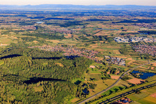 From the east in the district Zunsweier in Offenburg in the state Baden-Wuerttemberg, Germany