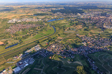 View of the Kinzig Valley from the east in the district Fröschlach in Ortenberg in the state Baden-Wuerttemberg, Germany
