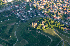 Aerial view of Building the hostel Schloss Ortenberg in Ortenberg in the state Baden-Wurttemberg, Germany