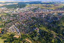 City overview from the east in Offenburg in the state Baden-Wuerttemberg, Germany