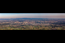 Panorama from the east in Kehl in the state Baden-Wuerttemberg, Germany