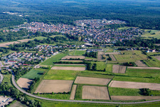 Soufflenheim in the state Bas-Rhin, France viewn from the air