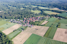 Aerial photograpy of Kauffenheim in the state Bas-Rhin, France