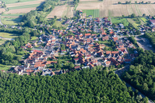 Aerial view of Schaffhouse-près-Seltz in the state Bas-Rhin, France