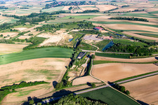 Aerial view of Decheterie in Schaffhouse-près-Seltz in the state Bas-Rhin, France