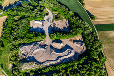 Aerial view of MATERIALS in Seltz in the state Bas-Rhin, France