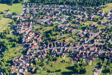 From the south in Scheibenhardt in the state Rhineland-Palatinate, Germany