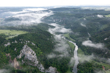 Aerial photograpy of Danube Gorge in Fridingen an der Donau in the state Baden-Wuerttemberg, Germany