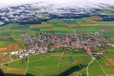 Overview of the town from the north in Neuhausen ob Eck in the state Baden-Wuerttemberg, Germany