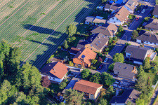 Aerial view of Waldstr in Erlenbach bei Kandel in the state Rhineland-Palatinate, Germany