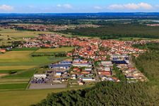 View of the town from the west in Hatzenbühl in the state Rhineland-Palatinate, Germany