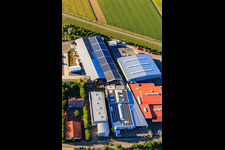 Bird's eye view of Im Gereut industrial estate with WWS Metallformen GmbH, HGGS LaserCUT GmbH & Co. KG in Hatzenbühl in the state Rhineland-Palatinate, Germany