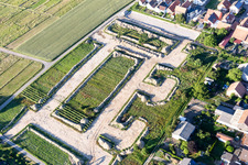 Aerial view of New development area development in Hatzenbühl in the state Rhineland-Palatinate, Germany