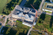 Construction site of the LTC - Linder Technology Campus in Wilhelm-Schickard-Straße in the Technology Park Karlsruhe in the district Rintheim in Karlsruhe in the state Baden-Wuerttemberg, Germany from above