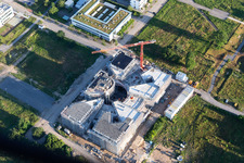 Construction site of the LTC - Linder Technology Campus in Wilhelm-Schickard-Straße in the Technology Park Karlsruhe in the district Rintheim in Karlsruhe in the state Baden-Wuerttemberg, Germany seen from above