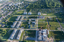 Bird's eye view of Technology Park in the district Rintheim in Karlsruhe in the state Baden-Wuerttemberg, Germany
