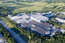 Aerial view of Robert Bosch in the district Durlach in Karlsruhe in the state Baden-Wuerttemberg, Germany