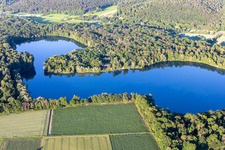 Quarry lake in the district Grötzingen in Karlsruhe in the state Baden-Wuerttemberg, Germany