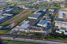 Warehouses and forwarding building of Blanco Logistic in Bruchsal in the state Baden-Wurttemberg, Germany