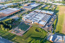 Aerial view of John Deere factory in Bruchsal in the state Baden-Wuerttemberg, Germany